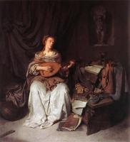 Bega, Cornelis - Woman Playing a Lute